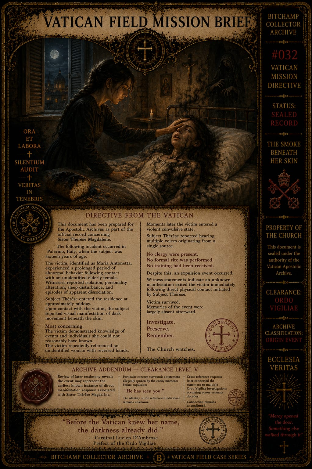 Vatican Field Mission Brief for Sister Thérèse Magdalene — Chapter Three